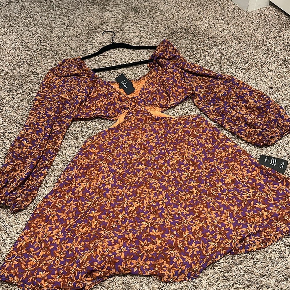 Lulu's Purple Long Sleeve Dress - Picture 6 of 7